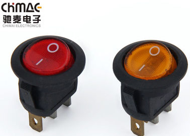 Interruptor de balancim redondo iluminado 220V/110V do diodo emissor de luz Kcd1 - 106 T85 Pa66 10000 dão um ciclo