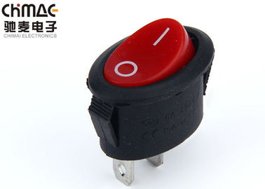 Interruptor de balancim redondo 16A do botão vermelho 2 pés de KCD1 bonde - terminal do bronze 105